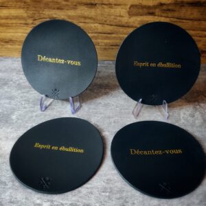 4 Dessous de Verre - Noir