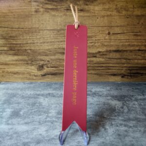 Marque-Page - Rouge - "Juste une Dernière Page"