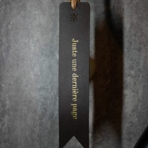Marque-Page - Marron - "Juste une Dernière Page"