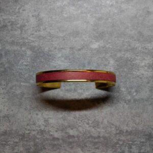 Petit Bracelet Jonc doré à l'or fin 24 carats - Maya Bordeaux