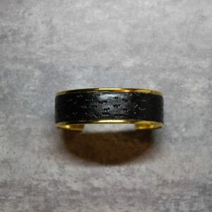 Grand Bracelet Jonc doré à l'or fin 24 carats - Pécari Noir