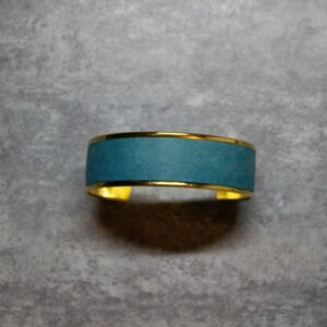 Grand Bracelet Jonc doré à l'or fin 24 carats - Maya Turquoise